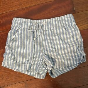 Blue Striped Women's Shorts